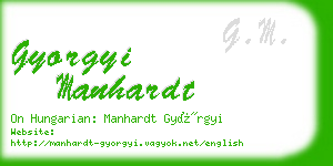 gyorgyi manhardt business card